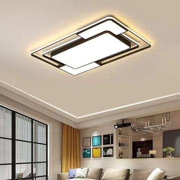 Modern LED Ceiling Lamp for Living Room Lustre Dining Bedroom Study Ceiling Light Nordic Square Ceiling Chandelier Light Fixture