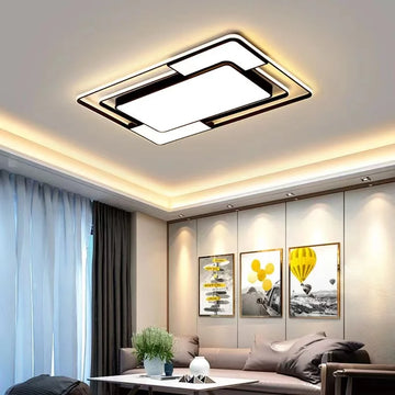 Modern LED Ceiling Lamp for Living Room Luster Dining Bedroom Study Ceiling Light Nordic Square Ceiling Chandelier Light Fixture