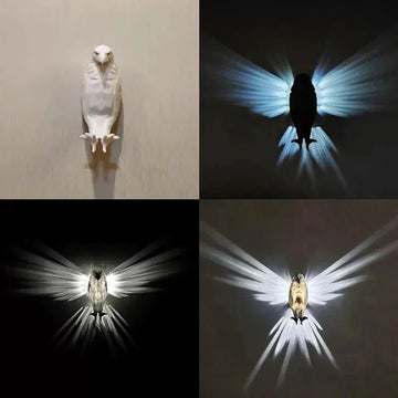 Halloween Bird Wall Lamp Owl Eagle Shape Projector Modern Creative Atmosphere Sconce Light 3D Print Body Animal Lighting Lustre