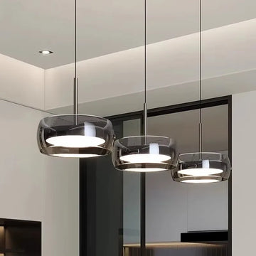 Modern & Minimalist Three-Head Glass Pendant Light for Dining Room Restaurant and Bar led lights  lamp  chandeliers